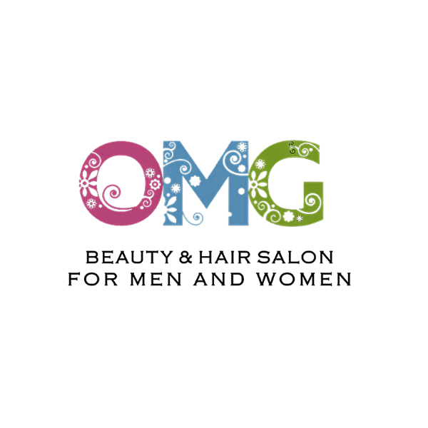 OMG unisex saloon logo